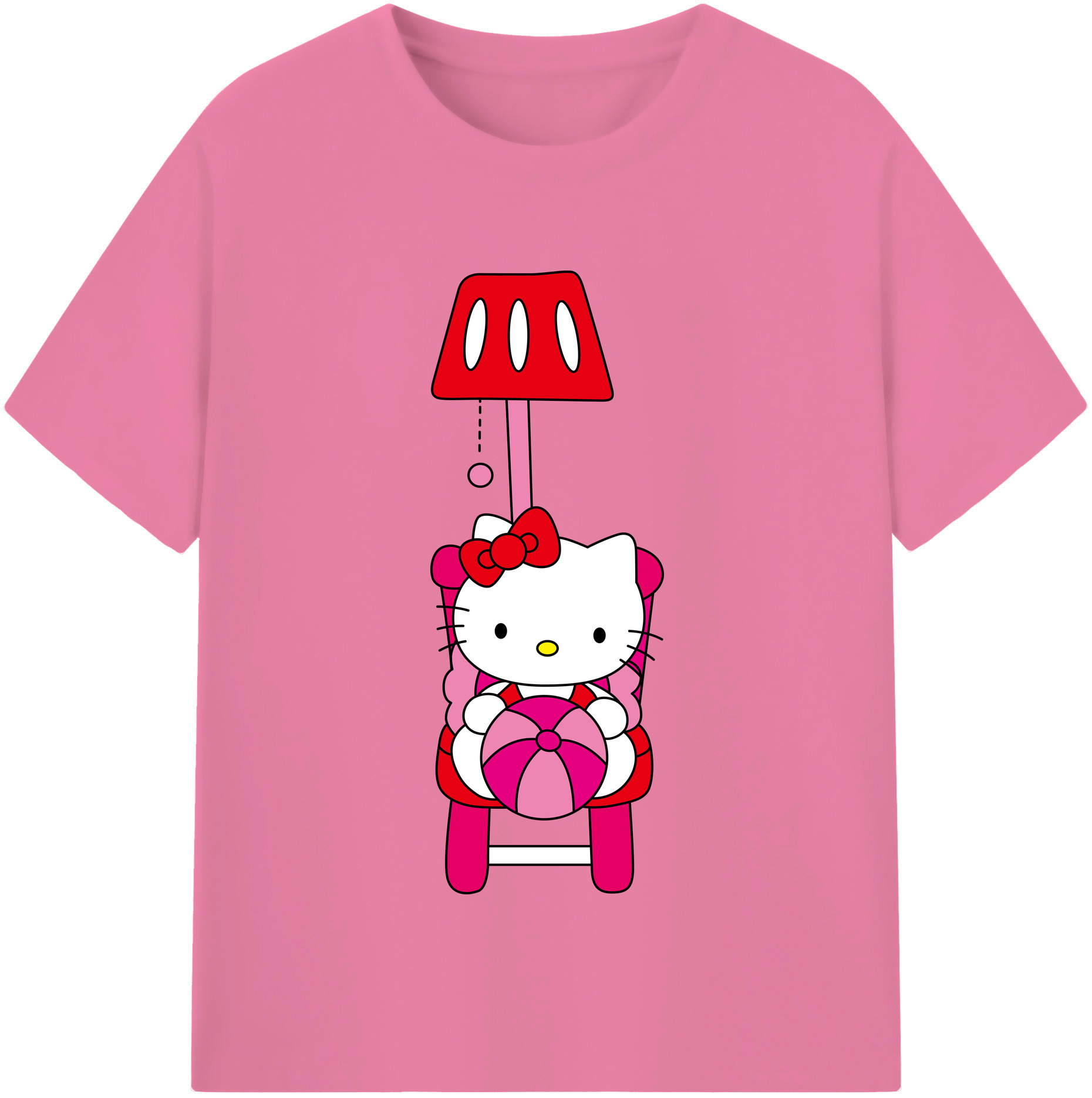 （画像用） Hello Kitty ハローキティ 綿100％半袖Tシャツ（フロントプリント）